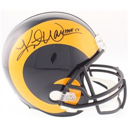 Kurt Warner Signed Rams Full-Size Throwback Helmet Inscribed "HOF 17" (JSA COA)
