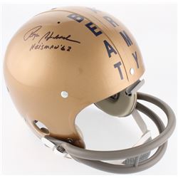 Roger Staubach Signed Navy Midshipmen Full-Size On-Field Throwback Suspension Helmet Inscribed "Heis