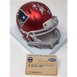 Rob Gronkowski Signed Patriots Blaze Speed Mini Helmet (Steiner COA)