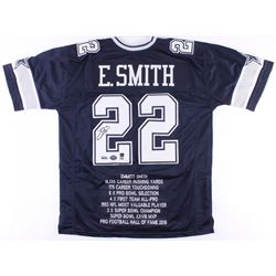 Emmitt Smith Signed Cowboys Career Highlight Stat Jersey (Smith  Radtke Holograms)