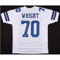 Rayfield Wright Signed Cowboys Jersey Inscribed "HOF 06" (JSA COA)