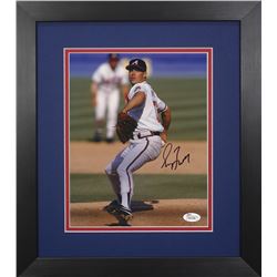 Greg Maddux Signed Braves 13.75x15.5 Custom Framed Photo Display (JSA COA)