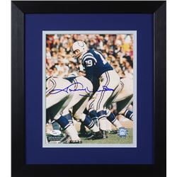 Johnny Unitas Signed Colts 13.75x15.5 Custom Framed Photo Display (JSA COA)
