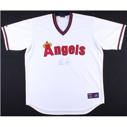 Nolan Ryan Signed Angels Throwback Jersey (JSA COA  Ryan Hologram)