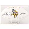 Image 1 : Fran Tarkenton Signed Vikings Logo Football Inscribed "HOF 86" (Radtke COA)