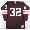 Image 1 : Jim Brown Signed Browns Jersey Inscribed "HOF 71" (Fanatics Hologram)