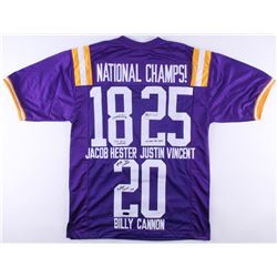 Jacob Hester, Justin Vincent  Billy Cannon Signed LSU Tigers Jersey With (3) National Championship Y