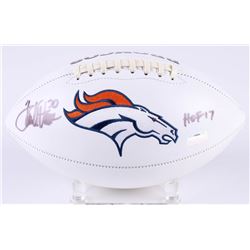 Terrell Davis Signed Broncos Logo Football Inscribed "HOF 17" (Radtke COA)