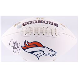 John Elway Signed Broncos Logo Football (JSA COA  Elway Hologram)