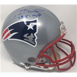 Tom Brady Signed Patriots Full-Size Authentic On-Field Helmet Inscribed "SB 51 MVP" (Steiner COA  Tr