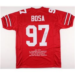 Joey Bosa Signed Ohio State Buckeyes Career Highlight Stat Jersey (JSA COA)