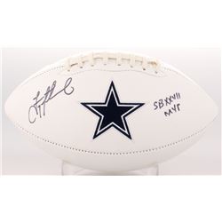 Troy Aikman Signed Cowboys Logo Football Inscribed "SB XXVII MVP" (Radtke COA  Aikman Hologram)
