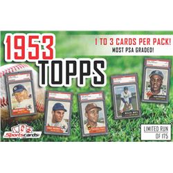 â€œ1953 Topps Baseball Packâ€ 1 to 3 CARDS PER PACK! - Mystery Box - MOST PSA GRADED!