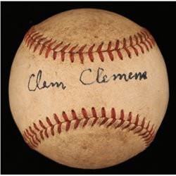 Clem Clemens Signed Baseball (JSA COA)