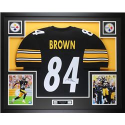 Antonio Brown Signed Steelers 35x43 Custom Framed Jersey (JSA COA)