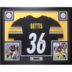 Jerome Bettis Signed Steelers 35x43 Custom Framed Jersey Display (JSA COA)