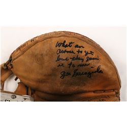 Joe Garagiola Signed Umpire Award Catchers Glove with Inscription (JSA COA)