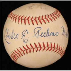 Charlie Pechous Signed ONL Baseball (JSA COA)