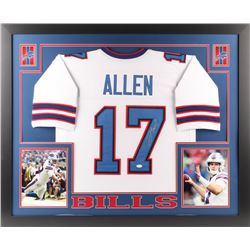Josh Allen Signed Buffalo Bills 35x43 Custom Framed Jersey (JSA COA)