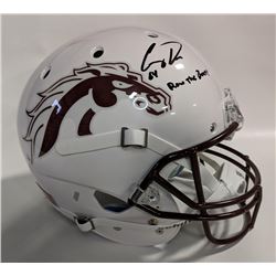 Corey Davis Signed Western Michigan Broncos Full-Size Helmet Inscribed "Row the Boat!" (JSA COA)