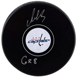 Alex Ovechkin Signed Washington Capitals Logo Hockey Puck Inscribed "GR8" (Fanatics Hologram)