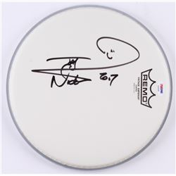 Nicko McBrain Signed 10.5" Drum Head Inscribed "2017" (PSA COA)