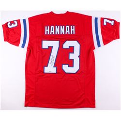 John Hannah Signed New England Patriots Jersey Inscribed "HOF 91" (SGC COA)