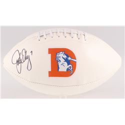 John Elway Signed Denver Broncos Throwback Logo Football (JSA COA  Elway Hologram)