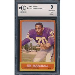 1963 Topps #107 Jim Marshall RC (BCCG 9)