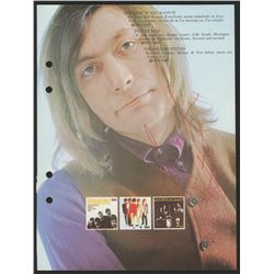 Charlie Watts Signed 6x9 Photo Inscribed "Thanks" (JSA ALOA)