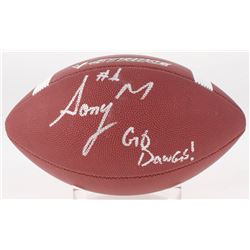 Sony Michel Signed Nike V-Strike Football Inscribed "Go Dawgs!" (PSA COA)