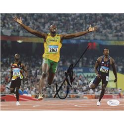 Usain Bolt Signed Team Jamaica 8x10 Photo (JSA COA)