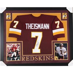Joe Theismann Signed Washington Redskins 35x43 Custom Framed Jersey Inscribed "83 MVP" (JSA COA)