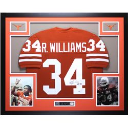 Ricky Williams Signed Texas Longhorns 35x43 Custom Framed Jersey Inscribed "HT 98" (PSA COA)