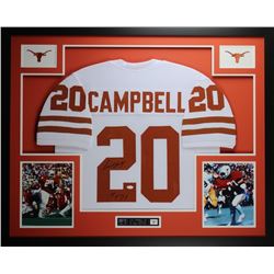 Earl Campbell Signed Texas Longhorns 35" x 43" Custom Framed Jersey Inscribed "HT 77" (JSA COA)