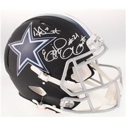 Dak Prescott, Amari Cooper  Ezekiel Elliot Signed Dallas Cowboys Full-Size Matte Black Authentic On-