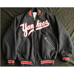 Mickey Mantle Signed New York Yankees Mitchell  Ness Warm-Up Jacket (JSA LOA)