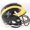Image 1 : Ty Law Signed Michigan Wolverines Full-Size Helmet (Radtke COA)