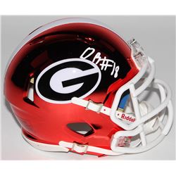 DeAndre Baker Signed Georgia Bulldogs Chrome Mini Speed Helmet (Radtke COA)