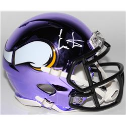 Cris Carter Signed Minnesota Vikings Chrome Speed Mini-Helmet (JSA COA)