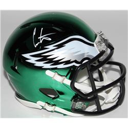 Cris Carter Signed Philadelphia Eagles Chrome Speed Mini-Helmet (JSA COA)