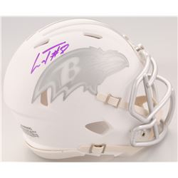 Lamar Jackson Signed Baltimore Ravens White ICE Speed Mini Helmet (Schwartz Sports COA)