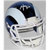 Image 1 : Aaron Donald Signed Los Angeles Rams Chrome Speed Mini-Helmet (JSA COA)