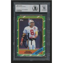 Steve Young Signed 1986 Topps #374 RC (BGS Encapsulated)