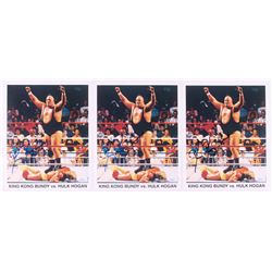 Lot of (3) King Kong Bundy Signed 8x10 Photos (JSA COA)