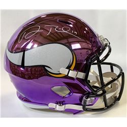 Adam Thielen Signed Minnesota Vikings Full-Size Chrome Speed Helmet (Beckett COA)