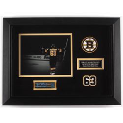 Brad Marchand Signed Boston Bruins 16x22x1 Custom Framed Game Used Stick Piece Shadowbox Display Ins