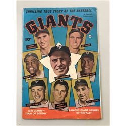 1951 "Thrilling True Story of the Baseball Giants" Issue #1 Fawcett Publications Comic Book