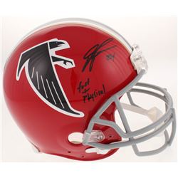 Devonta Freeman Signed Atlanta Falcons Throwback Full-Size Authentic On-Field Helmet Inscribed "Fast