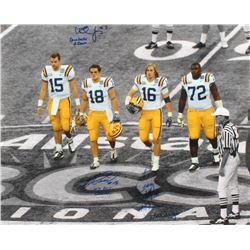 Craig Steltz, Jacob Hester  Chad Jones Signed LSU Tigers 16x20 Photo with (3) Inscriptions (Radtke C